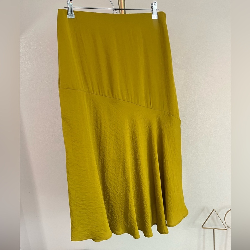American Eagle Outfitters Asymmetrical Mustard bohemian Spring fall Skirt M